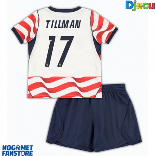 Sjedinjene Države Malik Tillman #17 Domaci Dres za djecu SP 2026 Kratak Rukav (+ Kratke hlače)